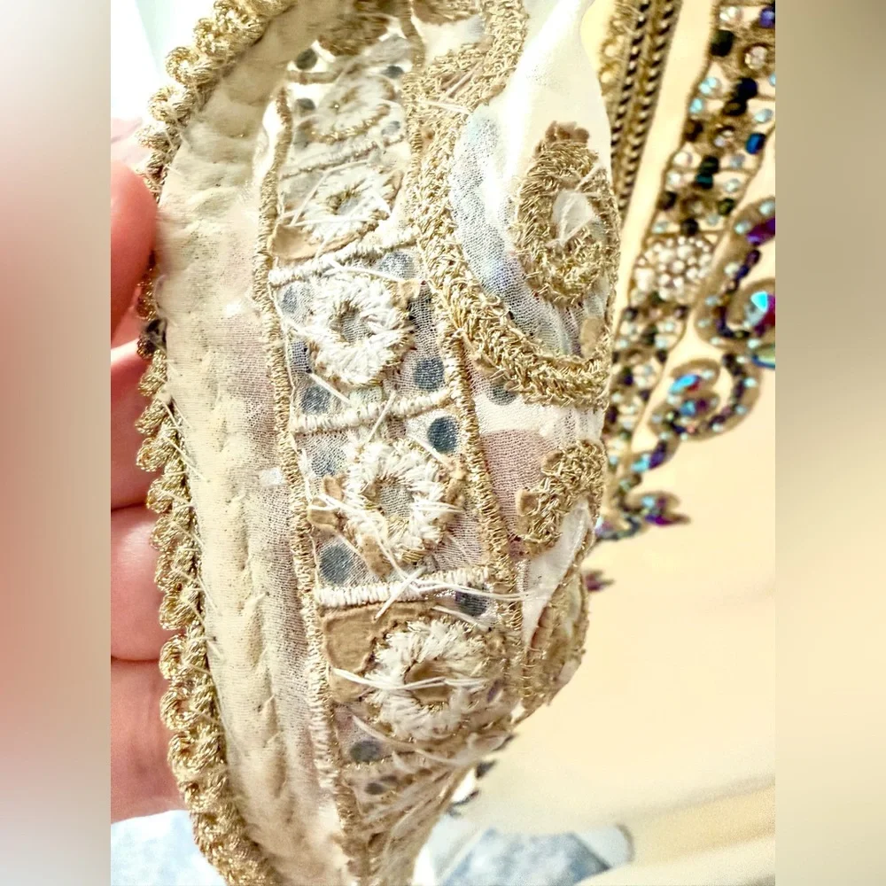 Moroccan kaftan Designer Hand Work Dubai Embroidered Georgette Stylish Maxi . - Picture 14 of 16